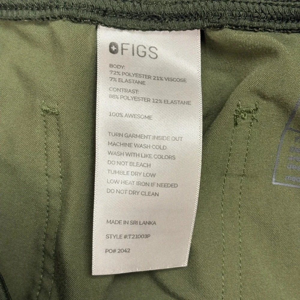 FIGS Pisco Scrub Pants Men's XL Dark Olive Straight Leg Medical Nurse Drawstring